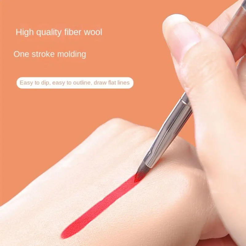 Description Picture 4 of itemBeauty with Protect Cap Eyeshadow Applicator Lady Metal Handle Lipstick Brush Lip Brush Cosmetic Brush Concealer Brush