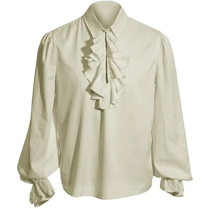 Description Picture 5 of itemSteampunk Ruffled Medieval Costume Men Shirts Vampire Renaissance Victorian