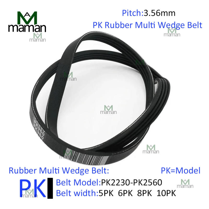 Description Picture 2 of itemRubber PK Multi Wedge Groove Belt For Automotive Air Conditioning Transmission Belt PK2230~PK2560 Wedge Distance: 3.56mm