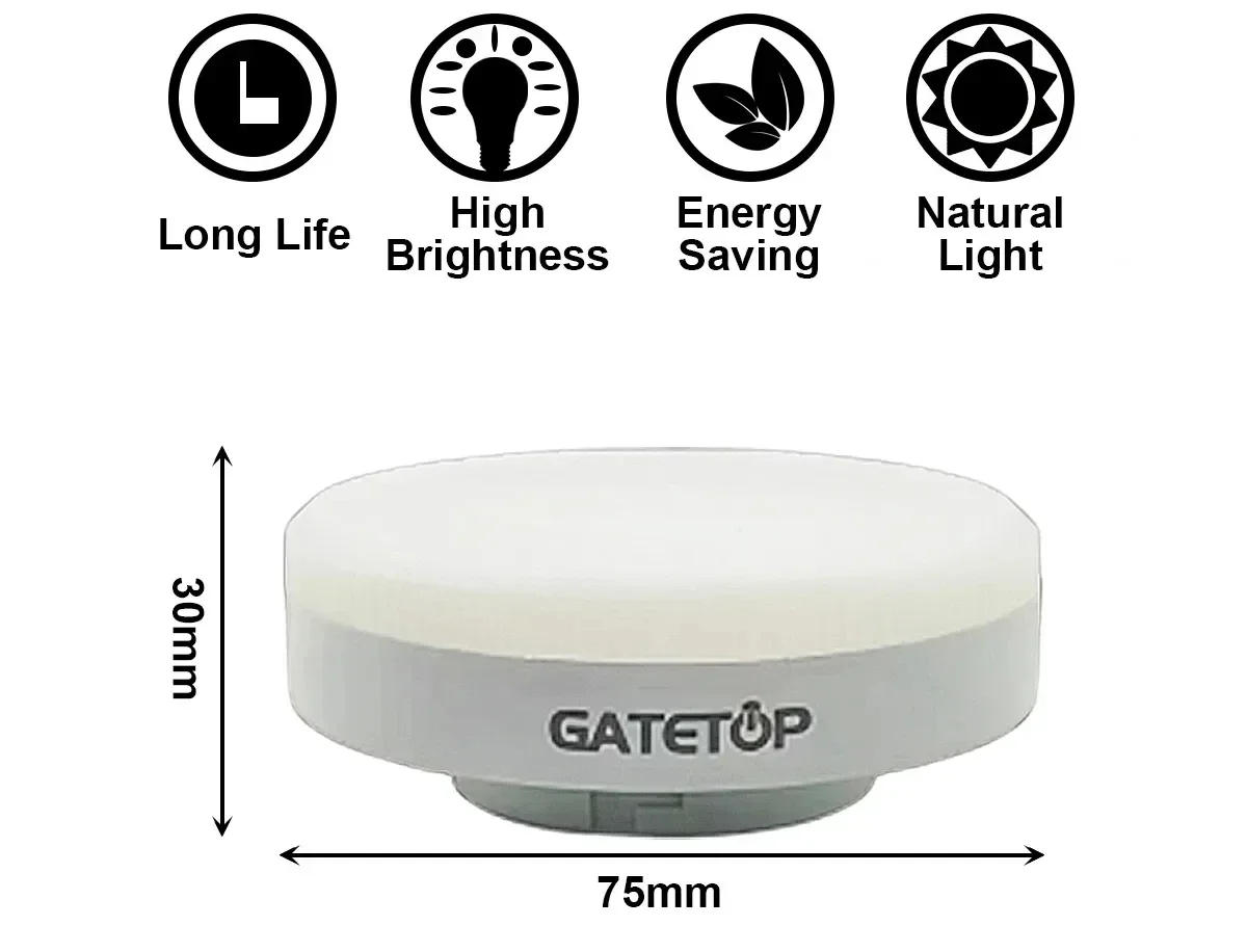 Description Picture 3 of item2pcs LED spotlight GX53 wardrobe light grille light AC85-265V 5W-15W no flickering 100LM/W warm white light suitable for kitchen