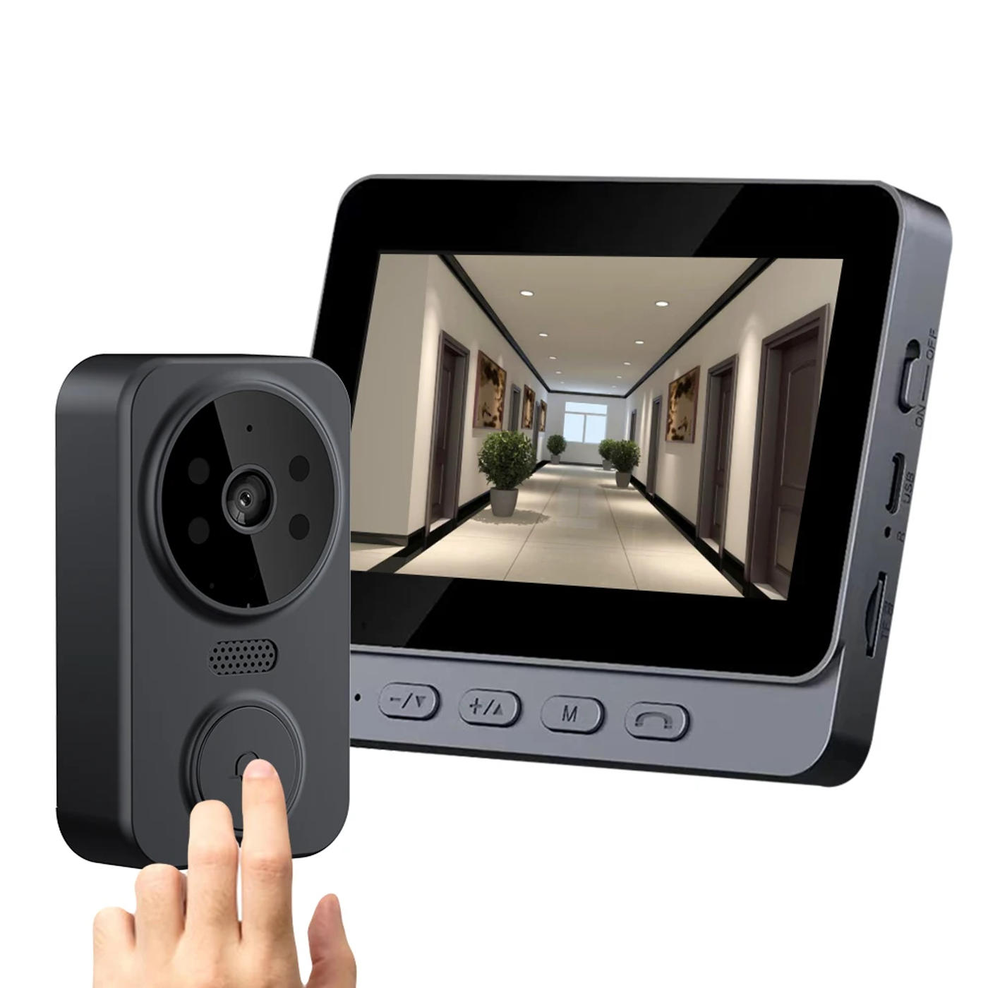 Description Picture 6 of itemWireless Doorbell 800mAh Battery Digital Door Viewer 2.4G WiFi Automatic Sensing Video Intercom Door Cameras 4.3 Inch IPS Screen