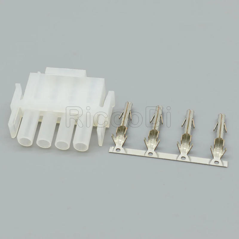 Description Picture 4 of item5-20 Sets 63080 1x4P 4 P Pin Male Female Housing Plug 6.35mm 0.25inch Pitch Cable Wire Connector Automotive Electrical Connector