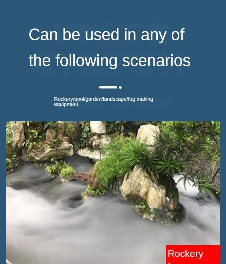 Description Picture 6 of itemIndustrial Sprayer Ultrasonic Mist Maker Diffuser Fogger Air Humidifier Fountain Pond Atomizer Greenhouse Hydroponics