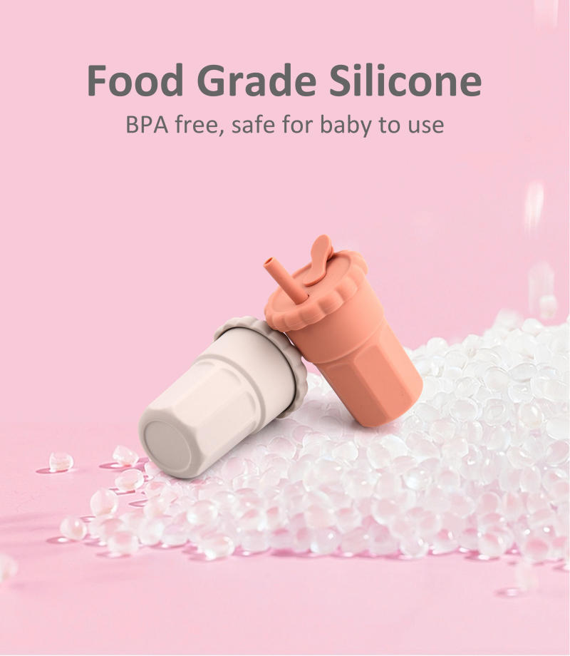 Description Picture 4 of item200ML Silicone Drinking Cup sippy Kids Learning Cup Silicone Baby Straw Cup With Cover