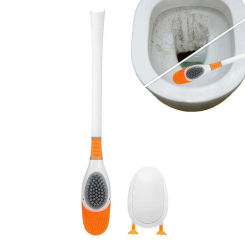 Toilet Brush Cleaner Toilet Brush And Holder Set Flexible Bathroom Toilet Brush Set Quick-Drying Toilet Bowl Cleaner For
