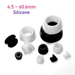 4.5~60.6mm Black/White Silicone Rubber Snap-on Grommet Plug Bung Wire Cable Wiring Protect Bushes O-rings Sealed Gasket