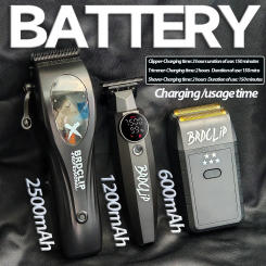 Professional Electric Hair Clipper Trimmer Shaver BRDCLIP X1C 137 718 Barber Set Black 3PC Carving Gradient Whiten Salon Tools