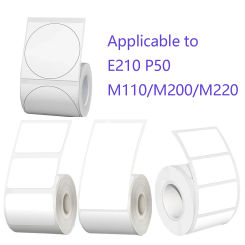 40mm Label Printer Sticker Self-Adhesive Thermal Paper, Compatible for Phomemo M110 M220 M200 Machine