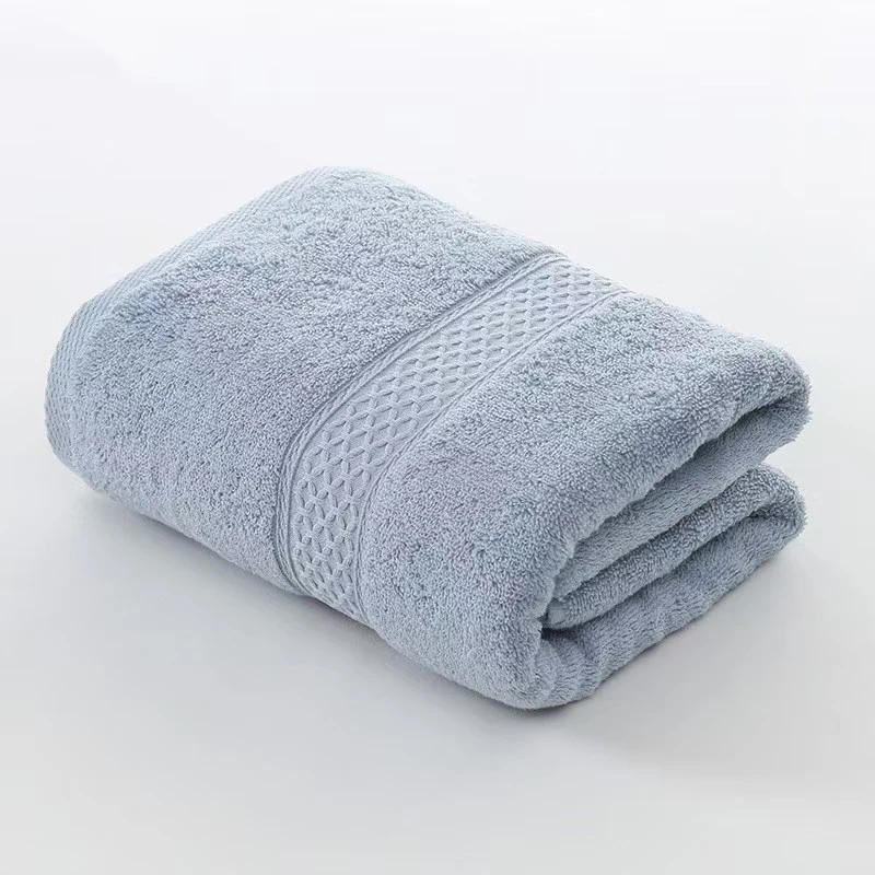 Description Picture 2 of itemBath Towel Washcloth Cotton Towel Solid Color Soft Absorbent Towels Multipurpose Use For Hotel Bathroom