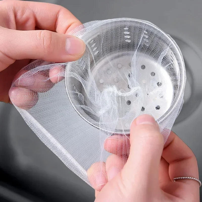 Description Picture 5 of itemDisposable Sink Filter Mesh Bag Sink Strainer Drains Hole Anti-blocking Garbage Net Bags Kitchen Food Waste Collecting Filter