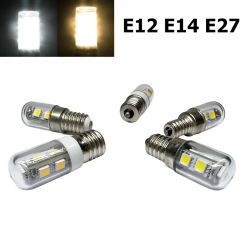 Mini E12 E14 E27 LED Light Bulb Screw Base T18S LED Fridge Lamp 110V/220V 5050SMD Warm/Cool White Light For Refrigerator
