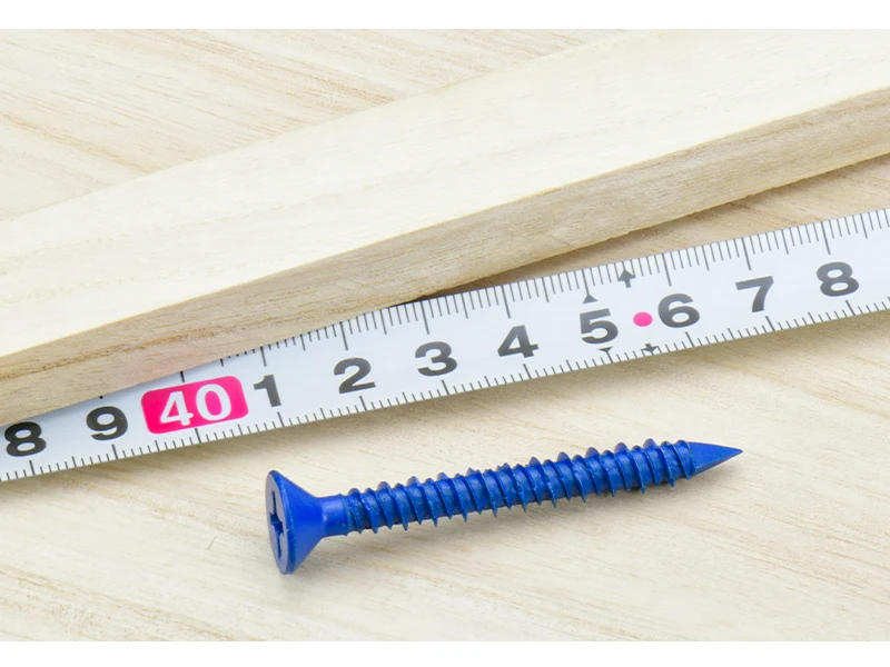 Description Picture 4 of item3/16" Or 1/4" Concrete Screw Anchor, Blue Flat Head Screws for Anchoring to Masonry Brick Block Cement Or Stucco (Pack of 80)