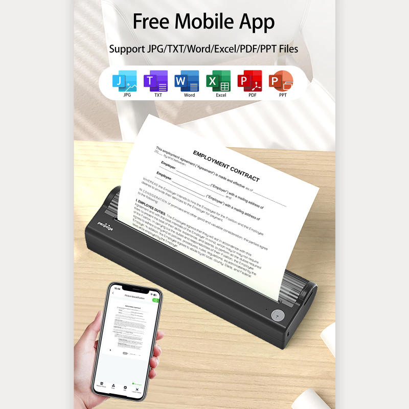 Description Picture 6 of itemPeriPage A4 Paper Printer Direct Thermal Transfer 304dpi Wireless Printer Mobile 210mm Mini Mobile Photo Printer USB BT