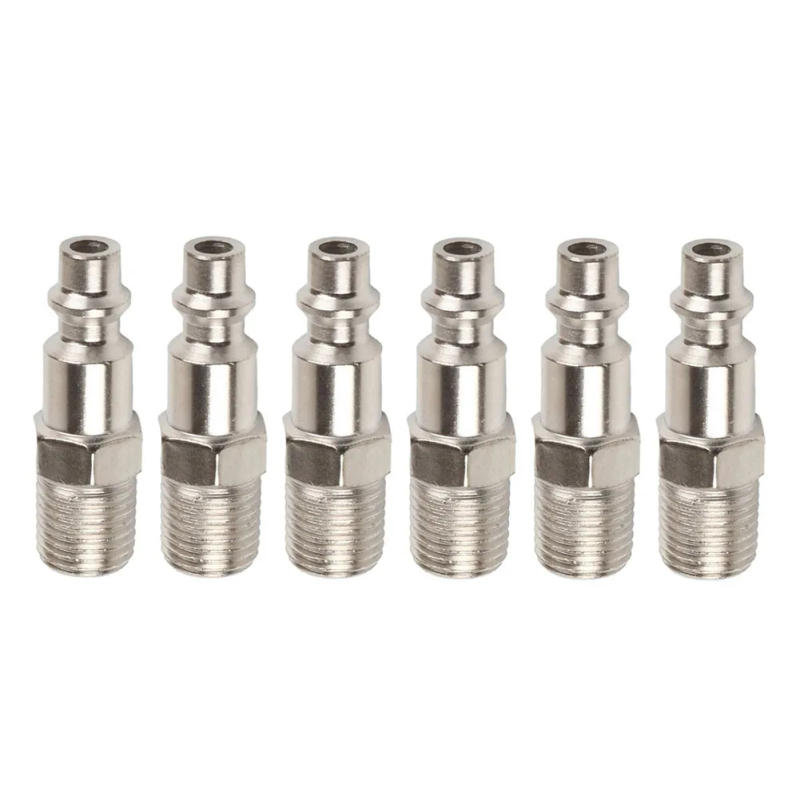 Description Picture 3 of itemAccessories Quick Connector Pneumatic Tools Quick Release Air Hose Fitting Connector For Air Hose Silver 6Pcs Exquisite