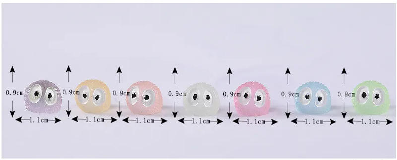 Description Picture 2 of item200PCS Luminous Coal Elfs Black Ball Sprite Miniature Eye Monster Fairy Garden Decoration Figurine Kawaii Home Decor Accessories