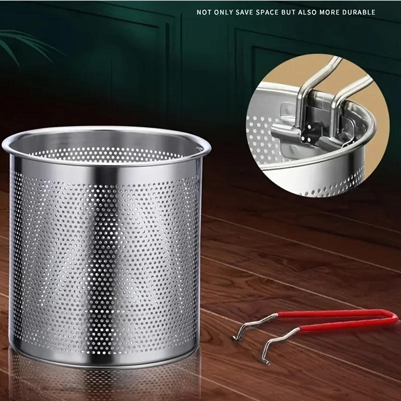 Description Picture 5 of itemStainless Steel Deep Fryer With Frying Basket Multifunctional Small Pot Kitchen Specific Frying Chicken And Other Cooking Tools