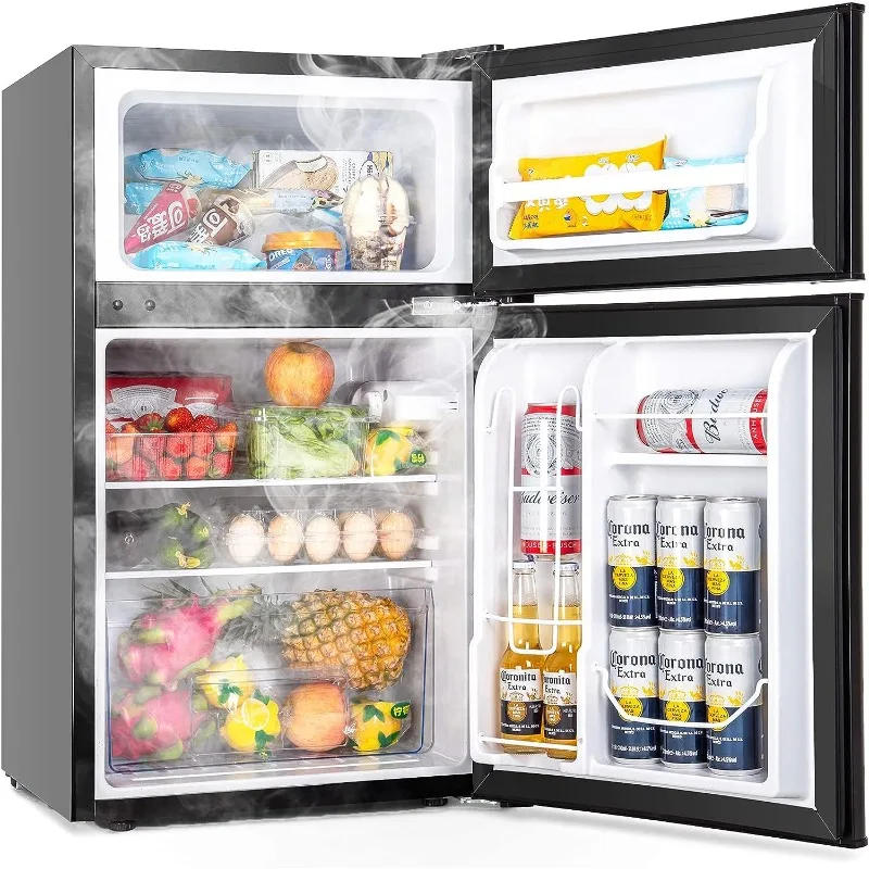 Description Picture 6 of itemEUHOMY Mini Fridge with Freezer, 3.2 Cu.Ft Mini Refrigerator, Dorm Fridge with 2 Door For Bedroom/Apartment/Office-Food Storage