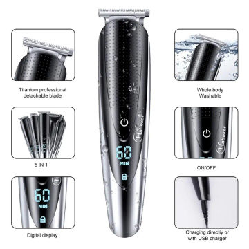 All In One Hair Trimmer For Men Beard Grooming Kit Electric Shaver Body Groomer Hair Clipper Facial Nose Ear Trimmer Washable