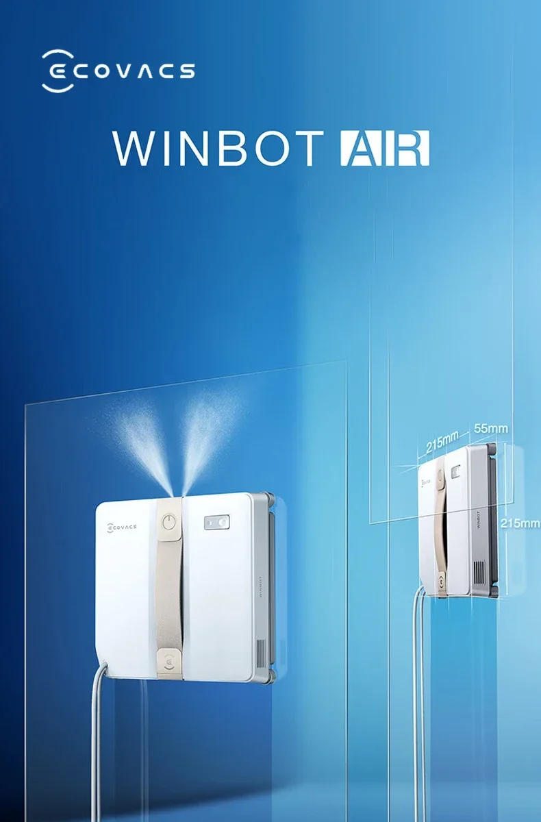 Description Picture 3 of itemOriginal ECOVACS Window Cleaning Machine WINBOT AIR MINI Window Cleaning Robot 8000Pa Glass Vacuum Cleaner