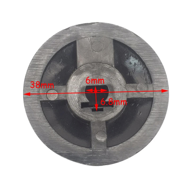 Description Picture 2 of item2PCS Black Gas Stove Knobs Cooker Oven Control Switch 6mm Bakelite Rotary Parts Kitchen Button Assembly Stove Repair Accessories