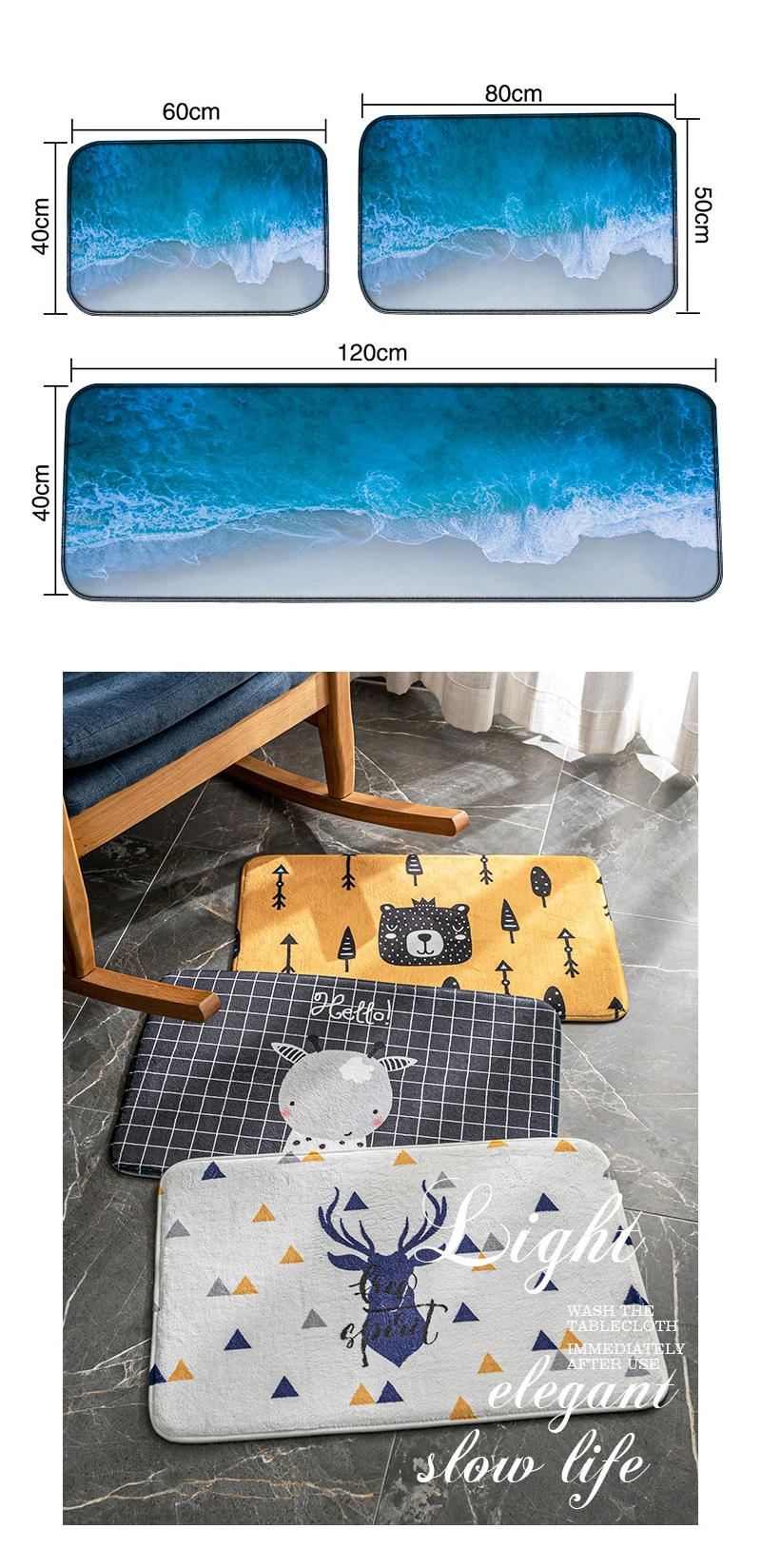 Description Picture 3 of itemBedside Mats Interior Floor Mat Motorcycles Doormat Liqui Moly Non-slip Foot Rug Entryway Kitchen Soft Carpet Welcome Home Decor