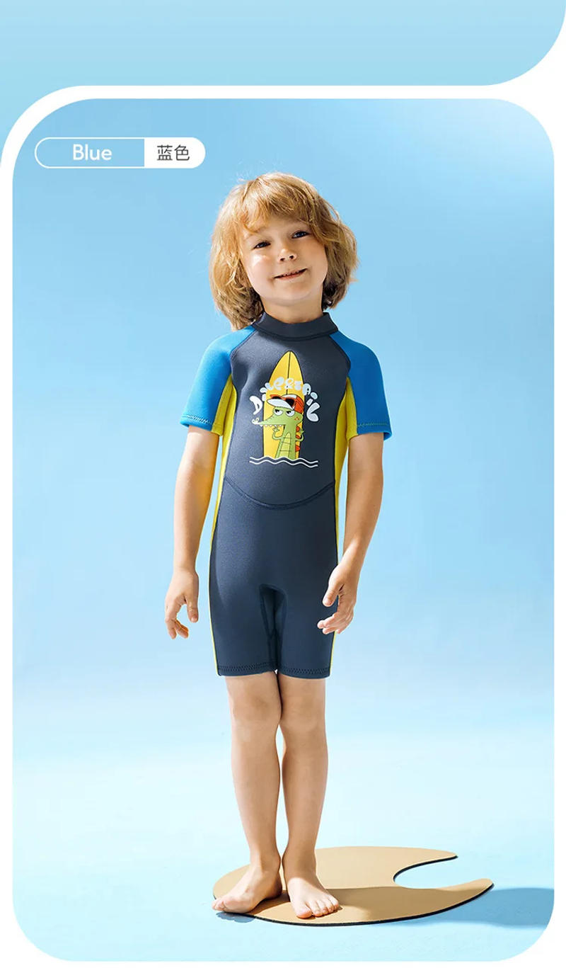 Description Picture 3 of itemNeoprene Wetsuit for Children, Thermal Swimsuit for Youth Thick Surfing Diving Suit Underwater Scuba Wet Suits for Kids 2.5mm