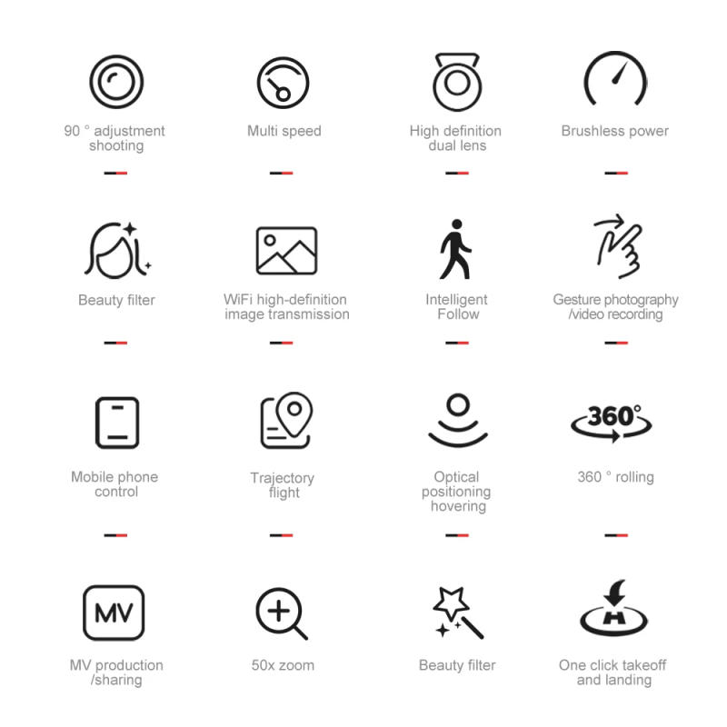 Description Picture 5 of itemNew F198 Drone Professional Dual Camera With 1080P WIFI FPV HD Aerial Photography Wide Angle Brushless RC Foldable Quadcopter