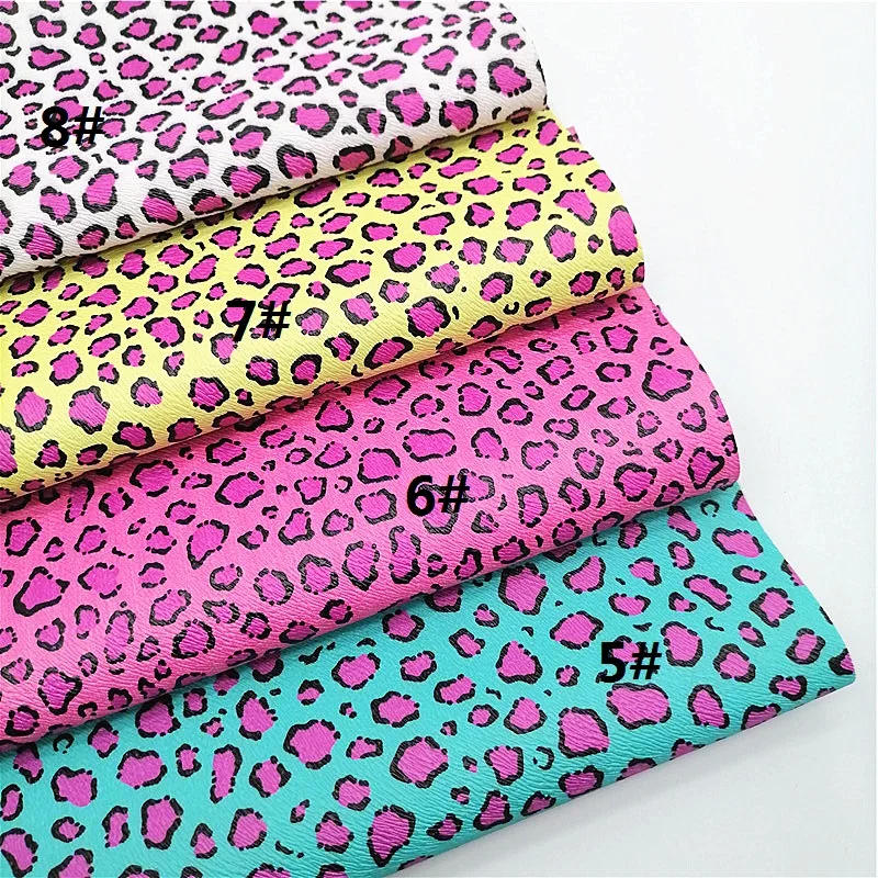 Description Picture 3 of itemLeopard Custom Synthetic Leather Sheets Smooth Fabric Sheets Faux Leather For Bags Shoes Bows DIY Craft Sheets Mini Rolls W052