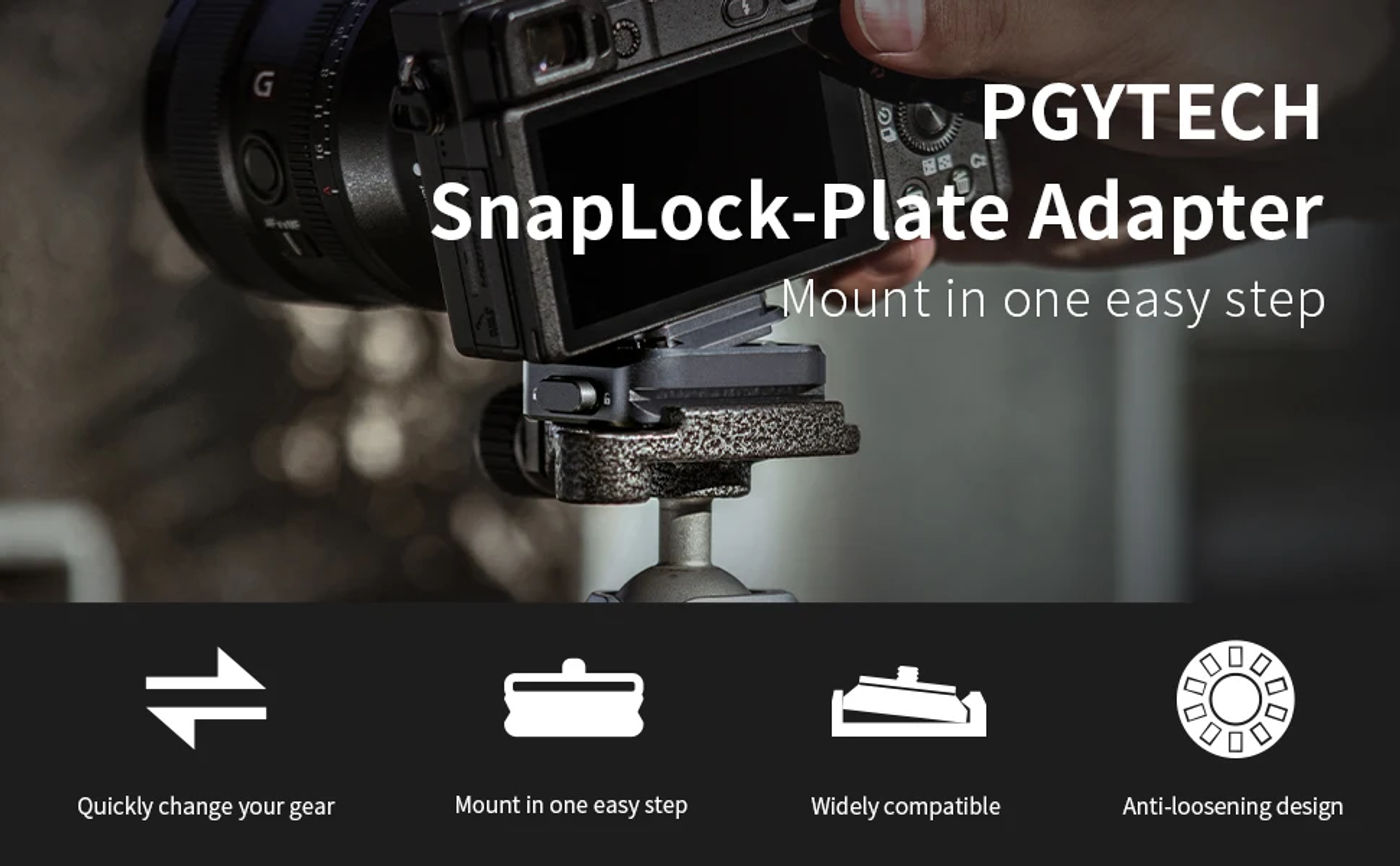 Description Picture 2 of itemPGYTECH Quick Release Plate Adapter w/Arca Swiss Clamp Camera Mount for Sony/Nikon//DJI Quick Setup Mount with Tripods Adapter