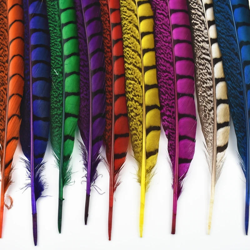Description Picture 6 of itemLady Amherst Pheasant Feathers for Crafts 14-16" 35-40cm Colored Long Natural Feather Decor DIY Carnival Accessories Decoration