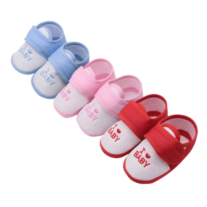 Description Picture 3 of itemBaby Letter Printed Two-color Patchwork Casual Shoes Baby Cotton Soft-soled Toddler Shoes 0-18 Months