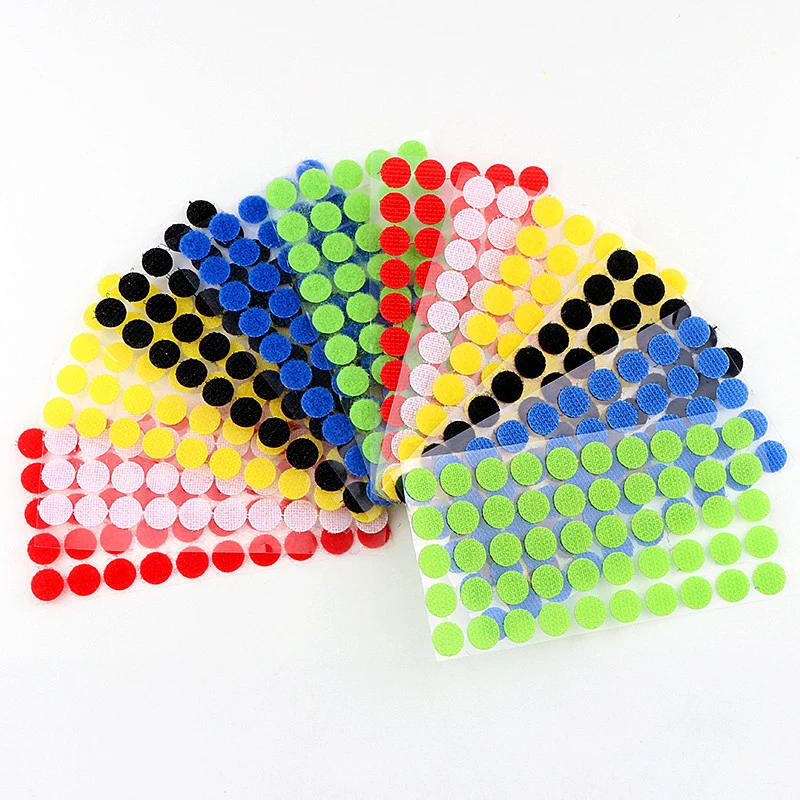 Description Picture 2 of itemRound Self Adhesive Fastener Tape 10/15/20/25/30mm Dots Self Adhesive Tape White Black Round Hook Loop Boob Tape Strong Glue