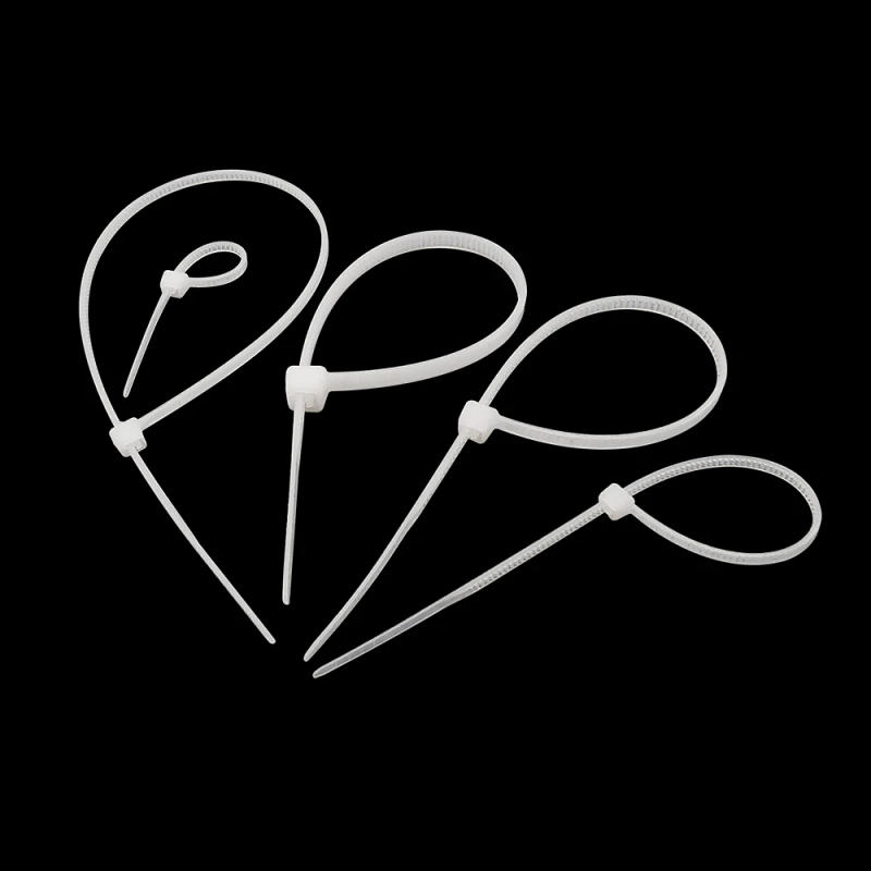 Description Picture 4 of item100Pcs Self-locking Plastic Nylon Tie White 4X300 Cable Tie Fastening Ring 3X200 Cable Tie Zip Wraps Strap Nylon Cable Tie Set