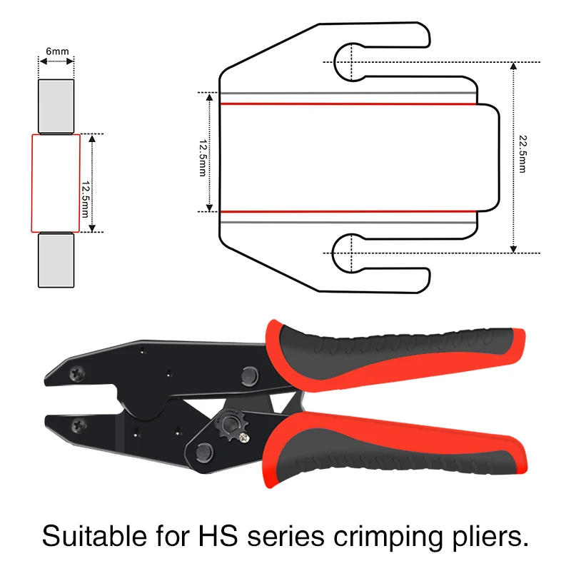 Description Picture 3 of itemHS Crimping pliers jaw 9 inches pliers for Spring Insert, Pre-Insulated, Waterproof, Tube Type, Coaxial Cable Termination jaw