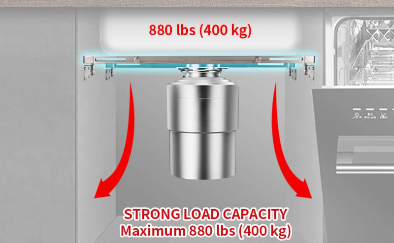 Description Picture 3 of itemOnly One Bar 1PC Undermount Sink Support Brackets Adjustable Stainless Steel Installation for Heavy Duty Undermount Kitchen Sink