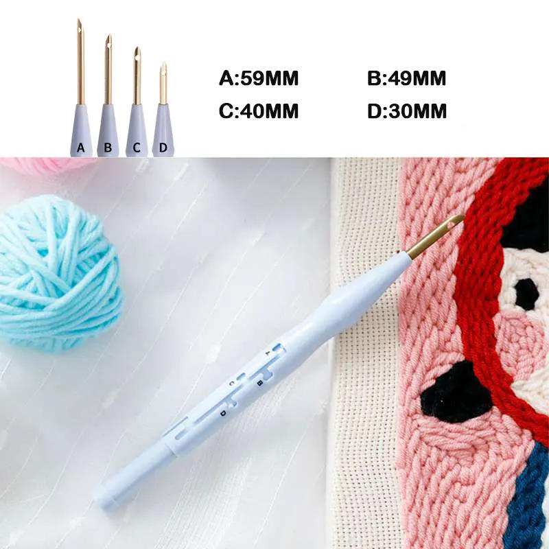 Description Picture 5 of itemMagic Embroidery Punch Needle Pen Kit Cross Stitching Tool Set Weaving Tool Carpet Knitting Sewing Tool for DIY Sewing Craft Art