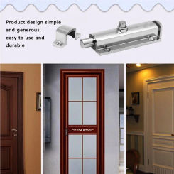 1pc Furniture Door Bolts Latch Locks Alloy Sliding Door Chain Latch Security Hardware Automatic Gate Cabinet Bolt Lock For Gate