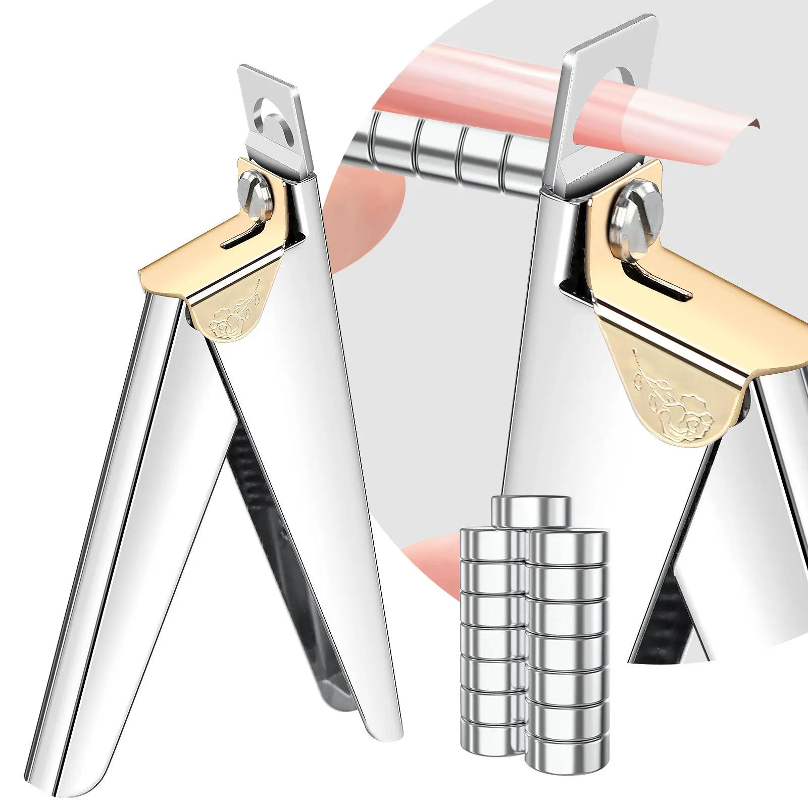 Description Picture 6 of itemProfessional Nail Art Clipper U Word False Tips Edge Cutters Manicure Colorful Stainless Steel Nail Art Tools Use For Magnet