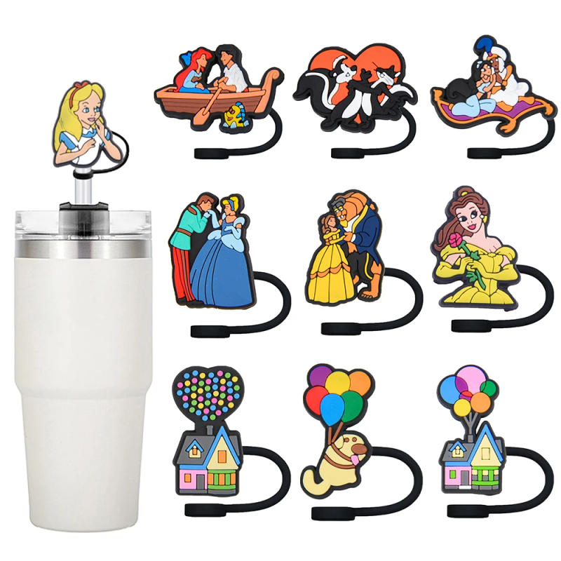 Description Picture 3 of itemMINISO Iconic Brand Beauty and The Beast Straw Cover Cap 10MM Drink Straw Plug Reusable Splash Proof Drinking Cup Straw Cap Accessorie