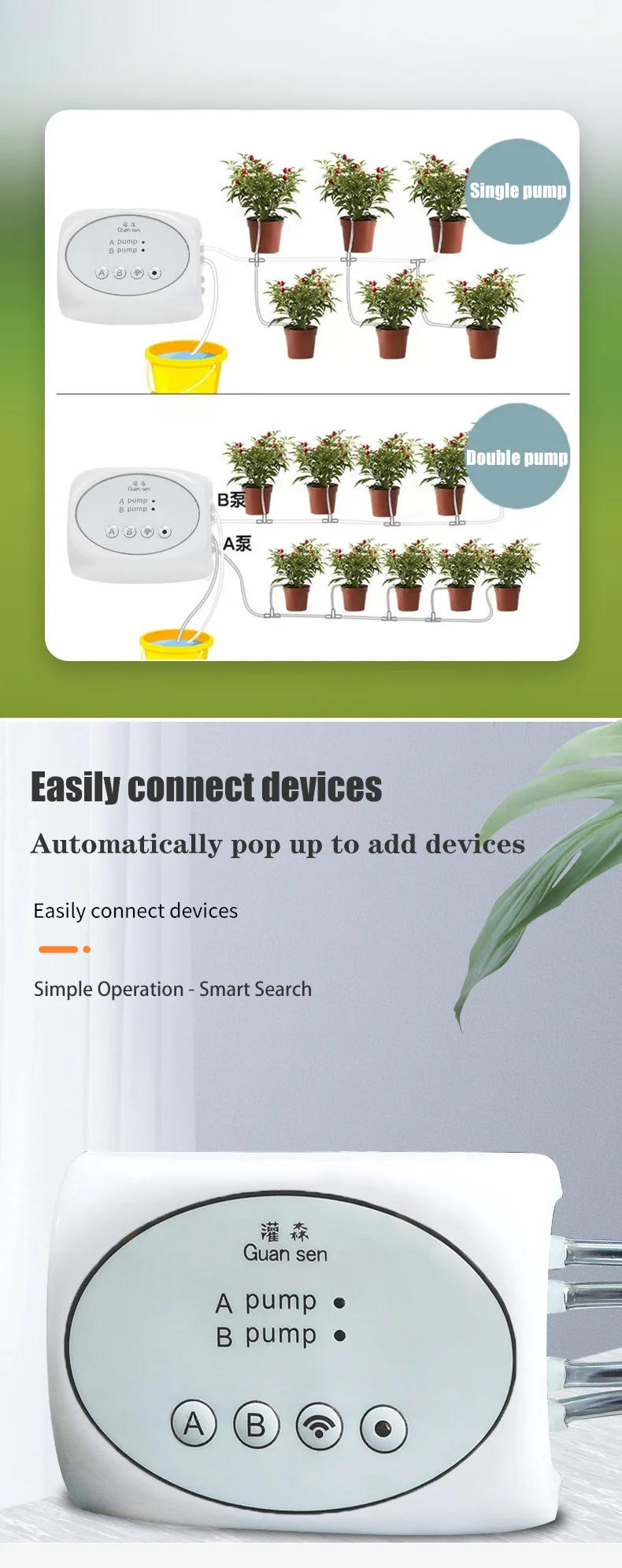 Description Picture 5 of itemWiFi Smart Garden Irrigation Controller Plant Automatic Drip Irrigation System Kit Mobile Phone Control Watering Timer Device