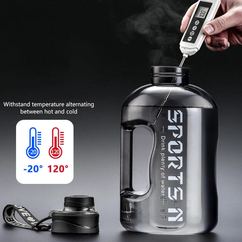 Description Picture 6 of item1L UP To 5L Gym Cycling Bottle Cup Outdoor Sport Large Capacity Water Bottle Kettle Fitness BPA FREE Scale Drink Bottle for Men