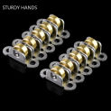 20pcs/lot Sliding Doors and Windows Rollers Pulley Metal Window Pulley Heavy Bearing Rollers Panning Cupboard Door Wheels