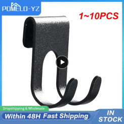 1~10PCS Aluminum Hook Shower Glass Door Hook Free Hole Towel Rack Hanger Key Organizer Plug Shaver Holder Rack Hook