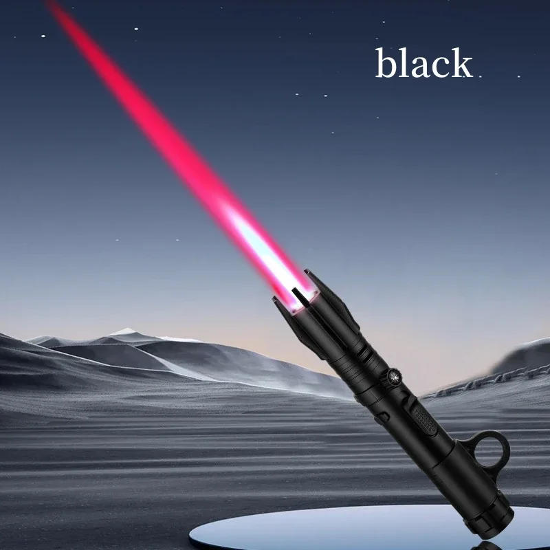 Description Picture 6 of itemNew interstellar black warrior lightsaber high-temperature flamethrower detachable red flame blue flame windproof lighter outdoo