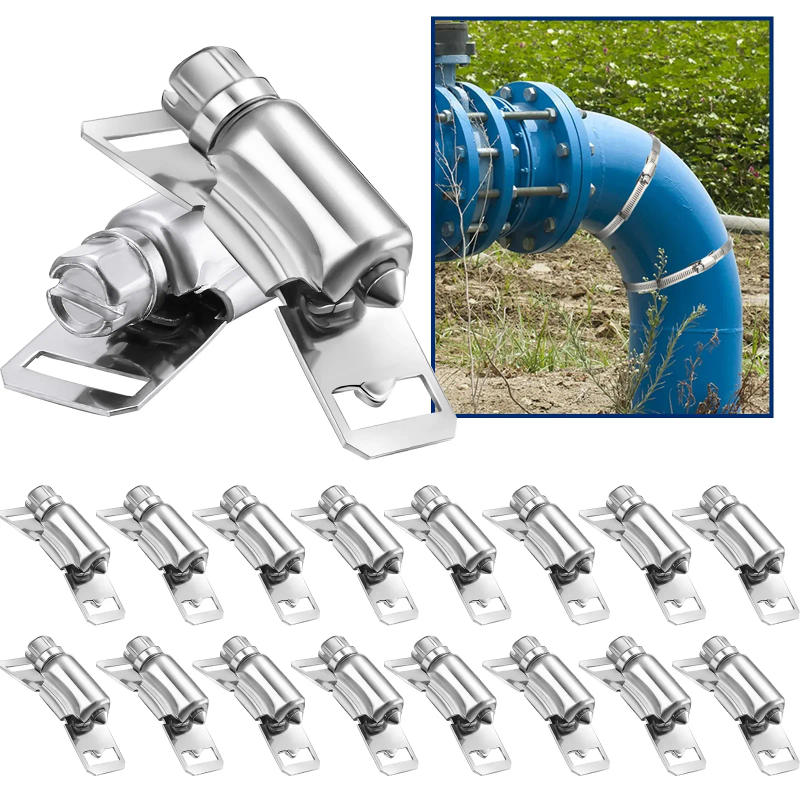 Description Picture 2 of item304 Stainless Steel 10/20Pc Clamps Hose Fasteners Worm Clamp Fastener for 12.7mm Wide Hose Clamp Steel Strip Adjustable DIY Worm