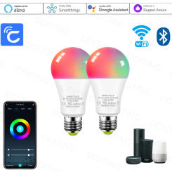 E27 RGB Lamp Wifi Bulb Smart Home Dimmable Timer Function Music Rhythm App Group Control Google Home Alexa 110V 220V Lights 2PCS