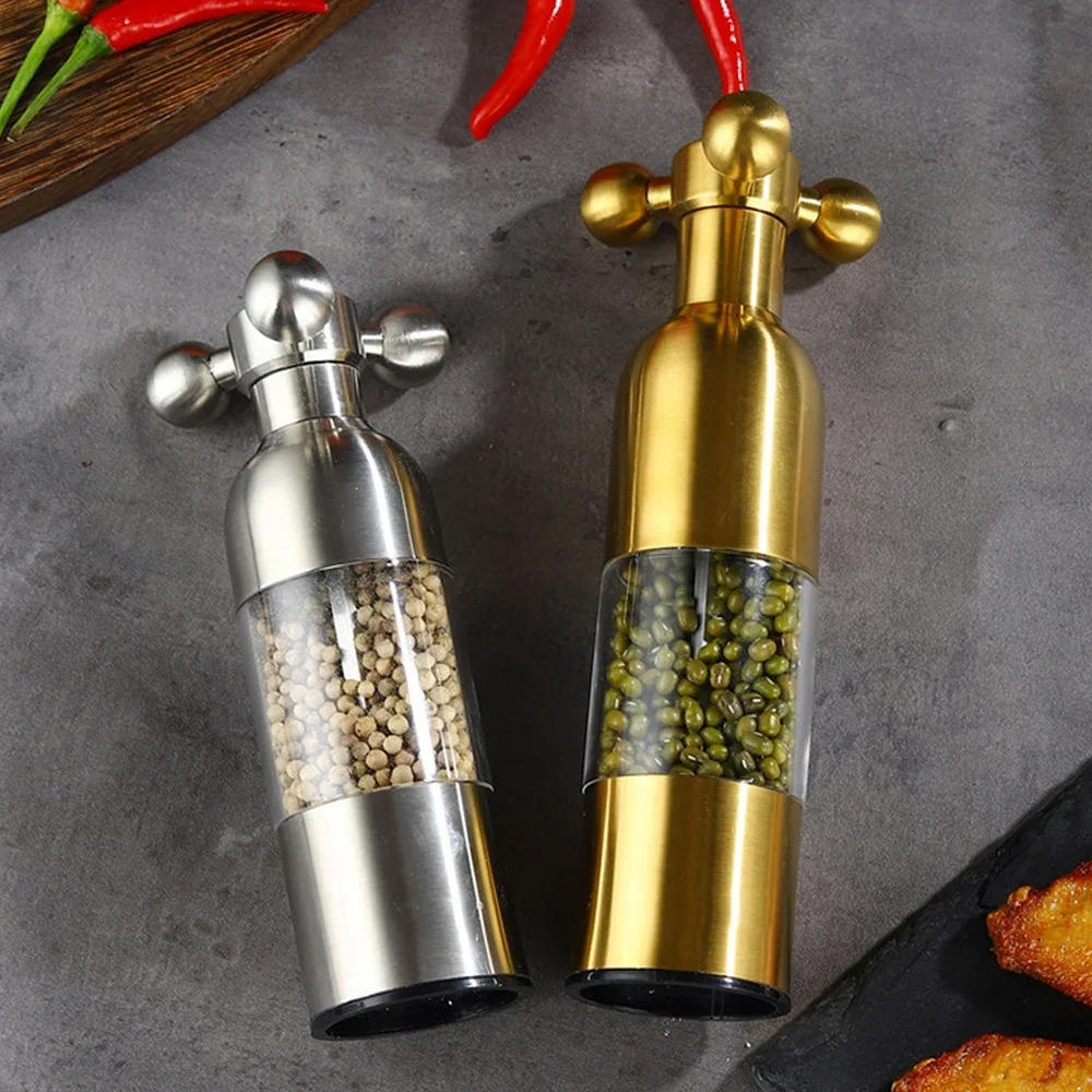 Description Picture 2 of itemCeramic Core Manual Salt and Pepper Mill, Sesame Spice Grinder, Stainless Steel Grinder, Home Kitchen Tools, BBQ Accessory
