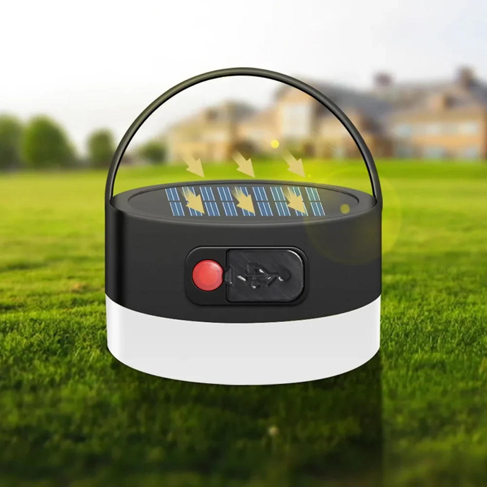 Description Picture 6 of itemWaterproof Solar Power Tent Lamp Built In Battery Outdoor Portable Hanging Lamp 4 Modes Ligthing  Solar Panel Camping Light