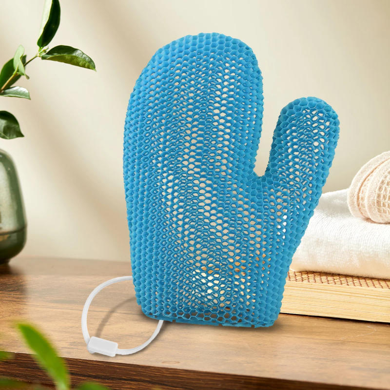 Description Picture 5 of itemPack of 2 Eco-Friendly Antibacterial TPU Bath Gloves, Honeycomb Weave, Multi-coloured, Highly Elastic, Breathable and Odourless.