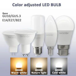 1-20pcs LED Tricolor dimming Bulb GU10 MR16 Spot Light E27AC120V 220V CCT Memory Function Color Temp Reset Interiors Lighting